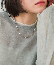 パールショートネックレス
