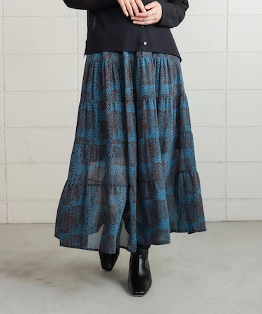 柄ティアードスカート