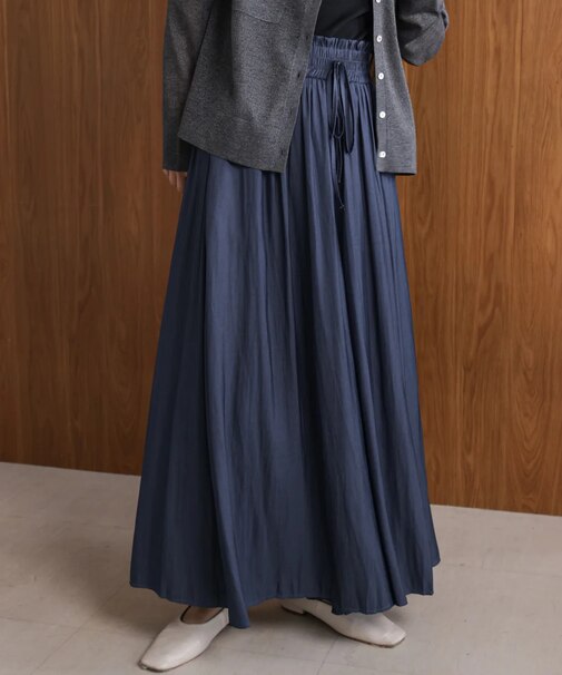 ギャザーウエストワイドパンツ