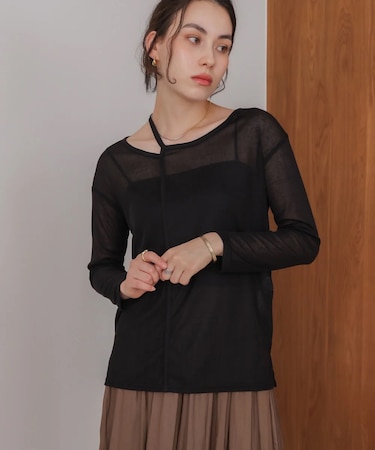 スラブシアーデザインプルオーバー