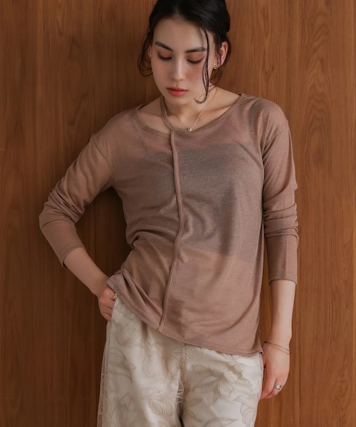 スラブシアーデザインプルオーバー