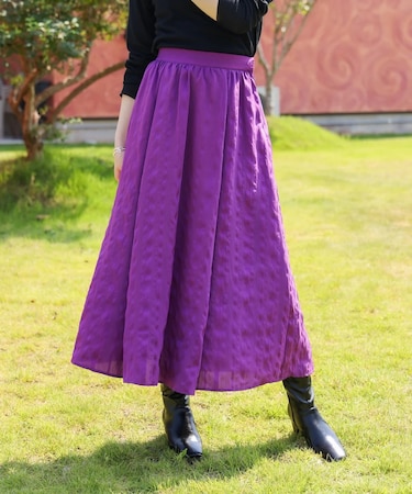 ストライプジャガードスカート