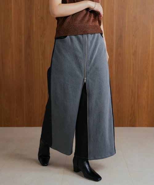 ブージュルード（Bou Jeloud）/デニム配色ＺＩＰ　パンツ デニム配色ZIPパンツ｜ブージュルードの通販｜&mall（アンドモール