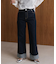 折り返しワイドデニムパンツ