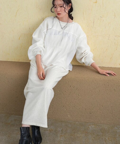 【S・Mサイズ展開】ロゴシアードッキングスウェットワンピース