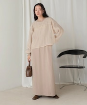 【S・Mサイズ展開】ロゴシアードッキングスウェットワンピース