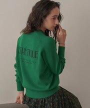 【WEB限定】スウエットライク刺しゅうニットプルオーバー