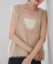 前後2WAYシャギーベスト