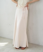 【S・Mサイズ展開】裾シアーサテンナロースカート