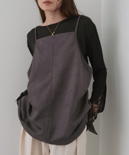 スクエアスウェードビスチェ