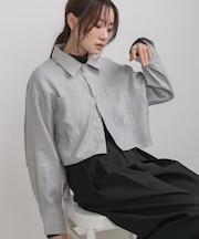 バックタックショートシャツ