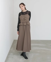 【選べるサイズ展開】フロントギャザーフリルワンピース