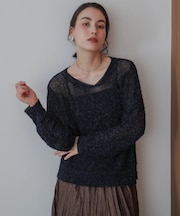 ループシャギーシアーニット