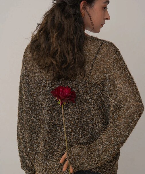 ループシャギーシアーニット