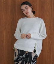 シルキーダンボールサイドファスナープルオーバー