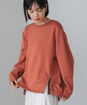シルキーダンボールサイドファスナープルオーバー