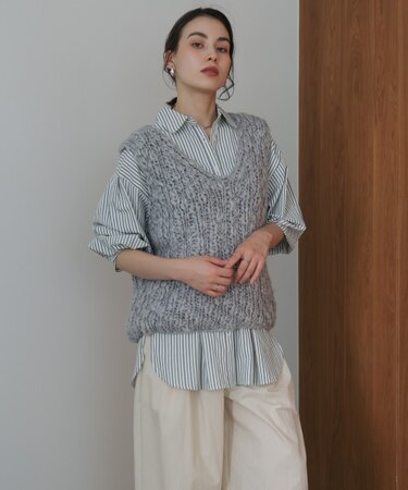 ハンドニットＶベスト