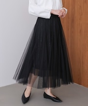 ラインチュールギャザースカート