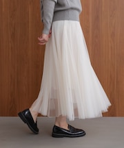 ラインチュールギャザースカート