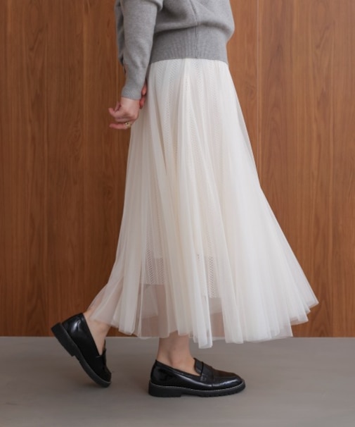ラインチュールギャザースカート