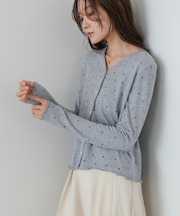 ドットメローカーディガン