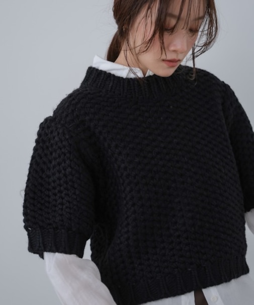 半袖ハンドニット