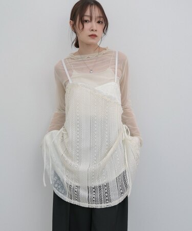 【Bab】レースドッキングミニキャミワンピース