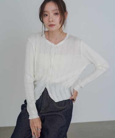 【Bab】リボンカーディガン