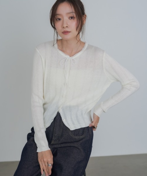 【Bab】リボンカーディガン