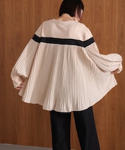 配色ラインプリーツプルオーバー