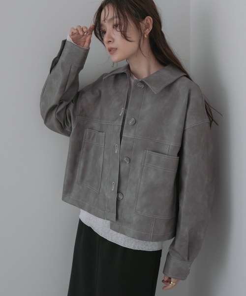 SLOBE IENA ダブルクロスシャルム サドルショルダーコート ダブルクロスシャルム サドルショルダーコート◇｜フォーワンセブン