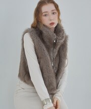 ミックスファーＷジップベスト