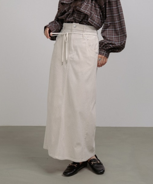 【Bab】コーデュロイIラインスカート