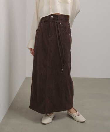 【Bab】コーデュロイIラインスカート