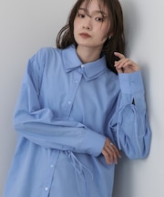 【Bab】ダブルカラー袖リボンシャツ