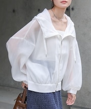 【Bab】フード付きシアーパーカー