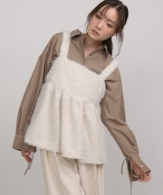 【Bab】ブークレーシャギー ペプラムキャミソール