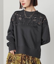 フラワーカットワークプルオーバー