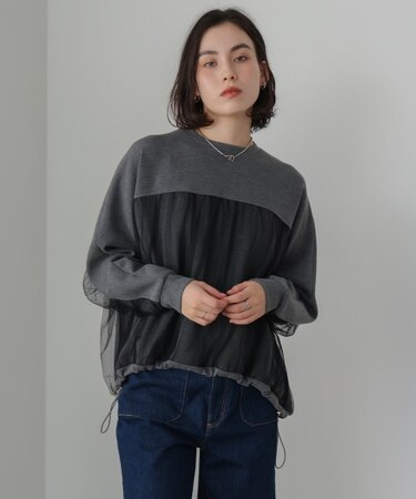 パウンドストレッチチュールプルオーバー