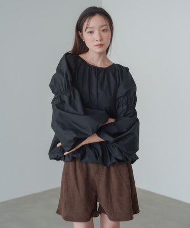 バルーンギャザーブラウス