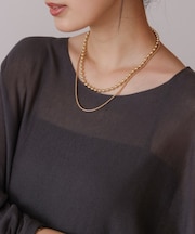 ボールチェーンニレンショートネックックレス