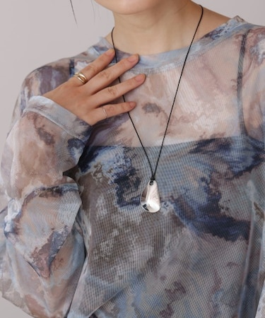 ビックメタルトップネックレス