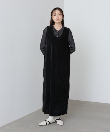 【Bab】ベロアロングワンピース
