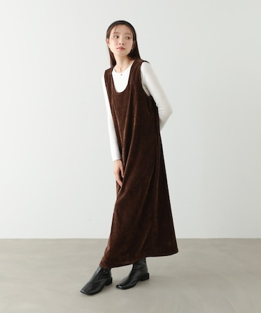 【Bab】ベロアロングワンピース