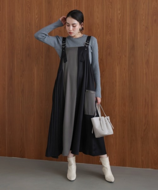 肩ベルトブロッキングジャンスカ