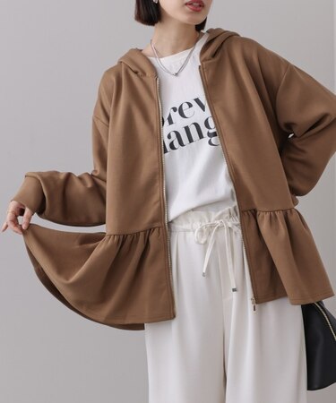 【WEB限定】ペプラムフレアパーカー［10/23発送予定］