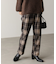 チェック柄ストレートパンツ