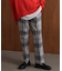 チェック柄ストレートパンツ