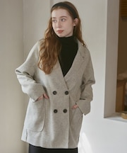 ウールライクテーラードダブルジャケット