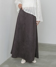 スウェードロングスカート